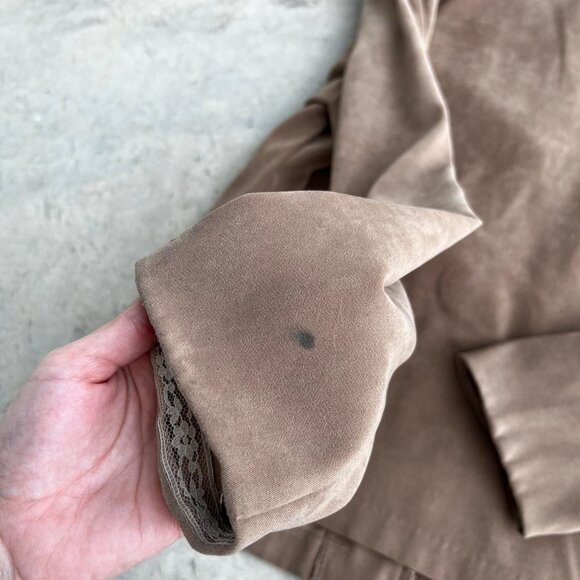 Vintage 90s Y2K Tan Camel Jacket Briggs Women's Large - Picture 6 of 8